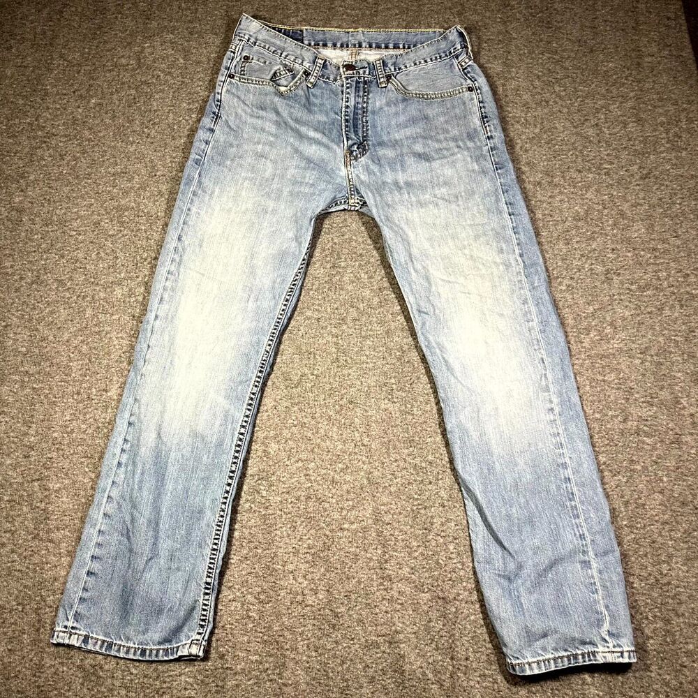 Levis Jeans Mens 32x30 Blue 505 Regular Straight American Workwear Dark Denim